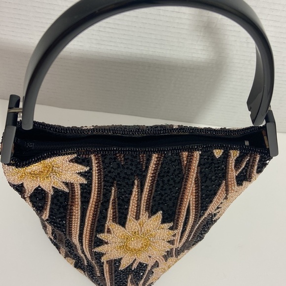 PROUD Mary & Co black neutral beaded satchel bag - Picture 5 of 14